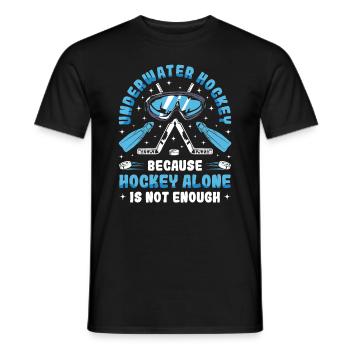 Underwater hockey, because hockey alone is not - Men's T-Shirt - black - Front - AI Model Male 178 light (178cm)