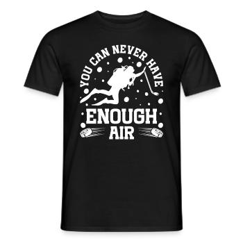 Underwater hockey you can never have enough air - Men's T-Shirt - black - Front - AI Model Male 178 light (178cm)