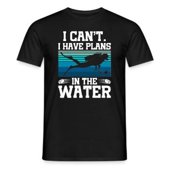 "Ich Kann Nicht Pläne Im Wasser" Unterwasserhockey - Männer T-Shirt - Schwarz - Vorne - AI Model Male 178 light (178cm)
