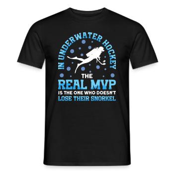 The Real Loses Your Snorkel "Funny - Men's T-Shirt - black - Front - AI Model Male 178 light (178cm)