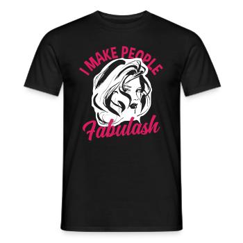 Lustiges Make Up Artist Maskenbildner Geschenk - Männer T-Shirt - Schwarz - Vorne - AI Model Male 178 light (178cm)