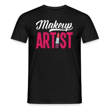 Lustiges Make Up Artist Maskenbildner Geschenk - Männer T-Shirt - Schwarz - Vorne - AI Model Male 178 light (178cm)