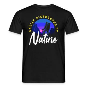 Cadeau de randonnée drôle - T-shirt homme - noir - Devant - AI Model Male 178 light (178cm)