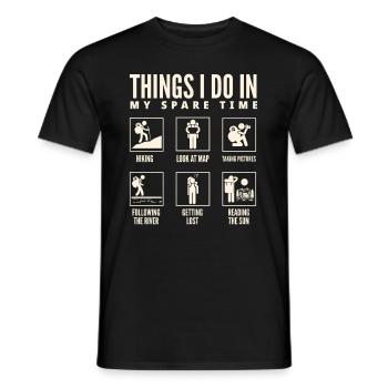 Cadeau de randonnée drôle - T-shirt homme - noir - Devant - AI Model Male 178 light (178cm)