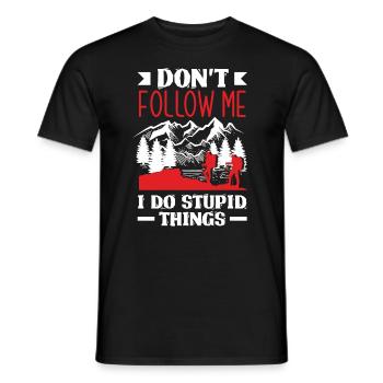 Cadeau de randonnée drôle - T-shirt homme - noir - Devant - AI Model Male 178 light (178cm)