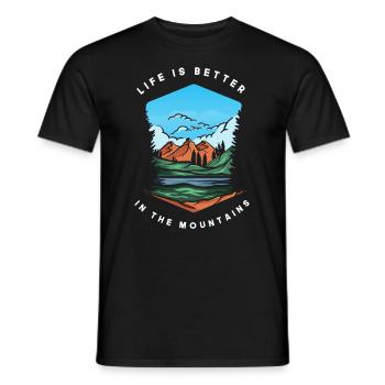 Cadeau de randonnée drôle - T-shirt homme - noir - Devant - AI Model Male 178 light (178cm)