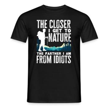 Cadeau de randonnée drôle - T-shirt homme - noir - Devant - AI Model Male 178 light (178cm)