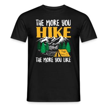 Cadeau de randonnée drôle - T-shirt homme - noir - Devant - AI Model Male 178 light (178cm)