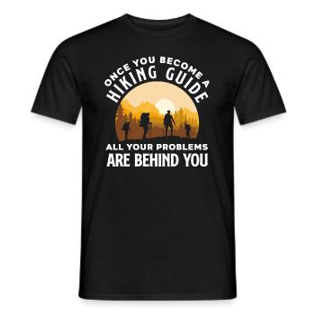 Cadeau de randonnée drôle - T-shirt homme - noir - Devant - AI Model Male 178 light (178cm)