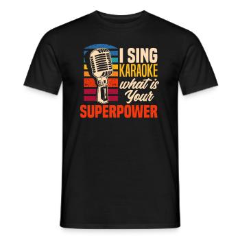 Chanteur de karaoké Chanteur de karaoké Musique - T-shirt homme - noir - Devant - AI Model Male 178 light (178cm)