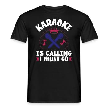 Chanteur de karaoké Chanteur de karaoké Musique - T-shirt homme - noir - Devant - AI Model Male 178 light (178cm)