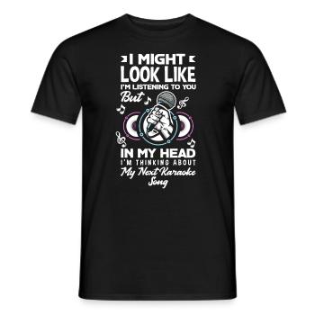 Chanteur de karaoké Chanteur de karaoké Musique - T-shirt homme - noir - Devant - AI Model Male 178 light (178cm)