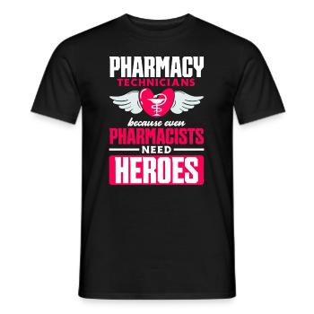 Pharmacien Pharmacie Pharmacie Cadeau - T-shirt homme - noir - Devant - AI Model Male 178 light (178cm)