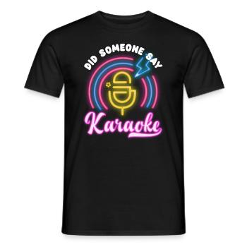 Chanteur de karaoké Chanteur de karaoké Musique - T-shirt homme - noir - Devant - AI Model Male 178 light (178cm)
