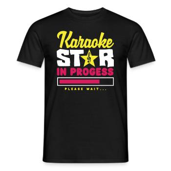 Chanteur de karaoké Chanteur de karaoké Musique - T-shirt homme - noir - Devant - AI Model Male 178 light (178cm)