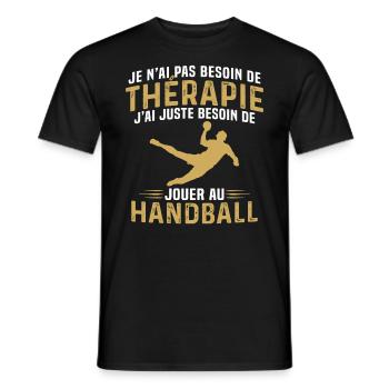 J'ai juste besoin de jouer au handball - T-shirt homme - noir - Devant - AI Model Male 178 light (178cm)