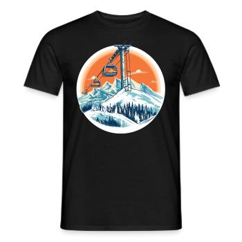 Sports d’hiver Montagne Ski de neige Skis - T-shirt homme - noir - Devant - AI Model Male 178 light (178cm)