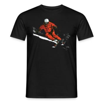 Sports d’hiver Montagne Ski de neige Skis - T-shirt homme - noir - Devant - AI Model Male 178 light (178cm)
