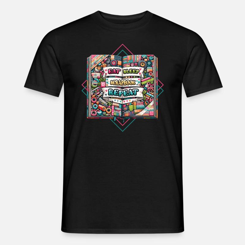 Mädchen Scrapbooking Enthusiast Scrapbook - Männer T-Shirt - Schwarz