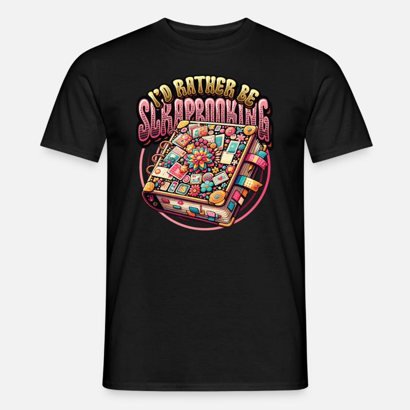 Mädchen Scrapbooking Enthusiast Scrapbook - Männer T-Shirt - Schwarz