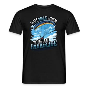 Fallschirmspringen Parachute Skydiving Paraglider - Männer T-Shirt - Schwarz - Vorne - AI Model Male 178 light (178cm)