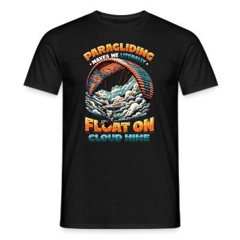 Skydiving Parachute Skydiving Paragliding - Men's T-Shirt - black - Front - AI Model Male 178 light (178cm)