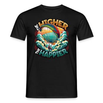 Skydiving Parachute Skydiving Paragliding - Men's T-Shirt - black - Front - AI Model Male 178 light (178cm)