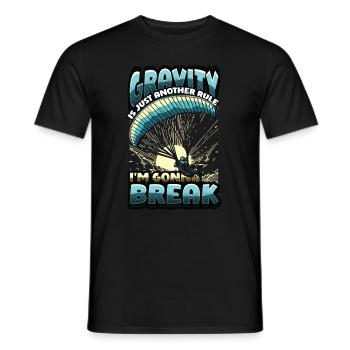 Skydiving Parachute Skydiving Paragliding - Men's T-Shirt - black - Front - AI Model Male 178 light (178cm)