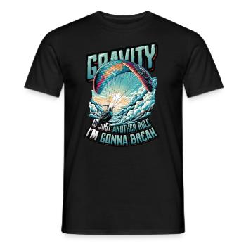 Parachutisme Parachutisme Parapente - T-shirt homme - noir - Devant - AI Model Male 178 light (178cm)
