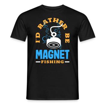 Magnetfischen Detektion Schatzsuche - Männer T-Shirt - Schwarz - Vorne - AI Model Male 178 light (178cm)