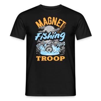 Magnetfischen Detektion Schatzsuche - Männer T-Shirt - Schwarz - Vorne - AI Model Male 178 light (178cm)