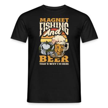 Magnetfischen Detektion Schatzsuche - Männer T-Shirt - Schwarz - Vorne - AI Model Male 178 light (178cm)