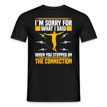 Je suis désolé pour ce que j’ai dit quand vous êtes entré - T-shirt homme - noir - Devant - AI Model Male 178 light (178cm)