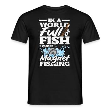 Magnetfischen Detektion Schatzsuche - Männer T-Shirt - Schwarz - Vorne - AI Model Male 178 light (178cm)