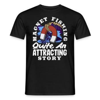 Magnetfischen Detektion Schatzsuche - Männer T-Shirt - Schwarz - Vorne - AI Model Male 178 light (178cm)
