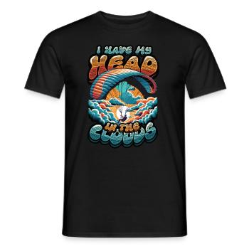 Skydiving Parachute Skydiving Paragliding - Men's T-Shirt - black - Front - AI Model Male 178 light (178cm)