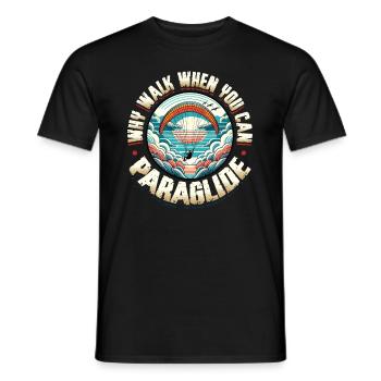 Fallschirmspringen Parachute Skydiving Paraglider - Männer T-Shirt - Schwarz - Vorne - AI Model Male 178 light (178cm)