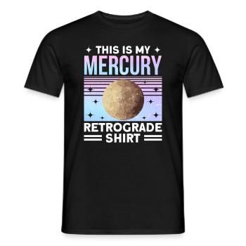Rückläufige Planeten Merkur Rückläufig - Männer T-Shirt - Schwarz - Vorne - AI Model Male 178 light (178cm)