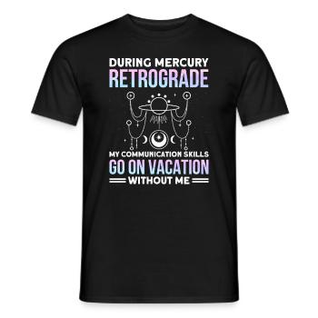 Retrograde planets Mercury retrograde - Men's T-Shirt - black - Front - AI Model Male 178 light (178cm)