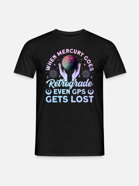 Retrograde planets Mercury retrograde - Men's T-Shirt - black