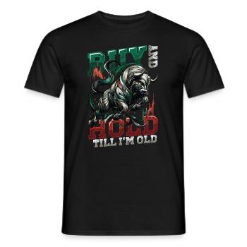 Finanzielle Freiheit Aktien Investor Börse - Männer T-Shirt - Schwarz - Vorne - AI Model Male 178 light (178cm)