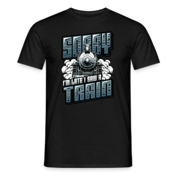 Trainspotting Train Lovers Trains - T-shirt homme - noir - Devant - AI Model Male 178 light (178cm)