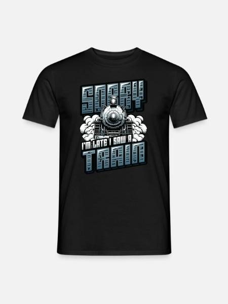 Trainspotting Train Lovers Trains - Men's T-Shirt - black