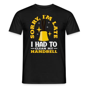 Choral Musical Instrument Hand Bell - Men's T-Shirt - black - Front - AI Model Male 178 light (178cm)