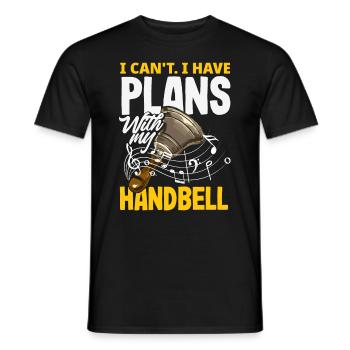 Choral Musical Instrument Hand Bell - Men's T-Shirt - black - Front - AI Model Male 178 light (178cm)