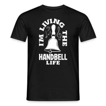 Choral Musical Instrument Hand Bell - Men's T-Shirt - black - Front - AI Model Male 178 light (178cm)
