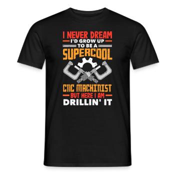 Machiniste CNC drôle - T-shirt homme - noir - Devant - AI Model Male 178 light (178cm)