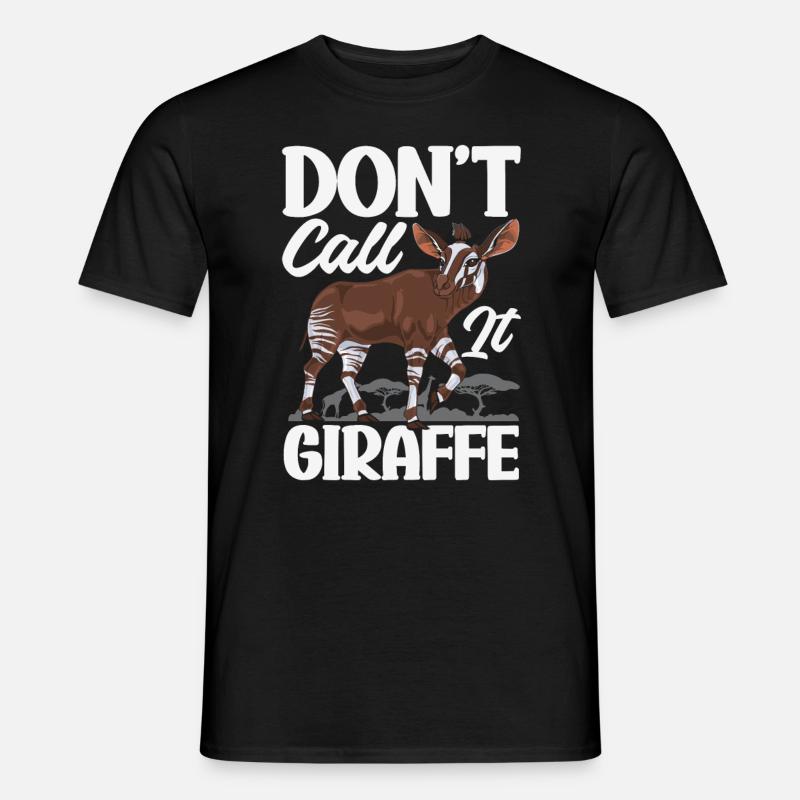 Funny zookeeper okapi lover - Men's T-shirt - black