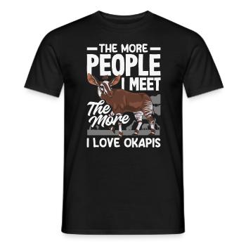 Lustiger Tierpfleger Okapi-liebhaber - Männer T-Shirt - Schwarz - Vorne - AI Model Male 178 light (178cm)