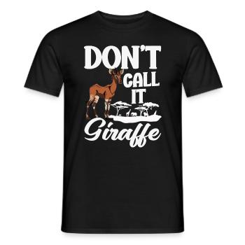 Funny zookeeper okapi lover - Men's T-Shirt - black - Front - AI Model Male 178 light (178cm)